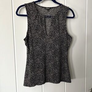 Express Black white pink sleeveless blouse top size medium
